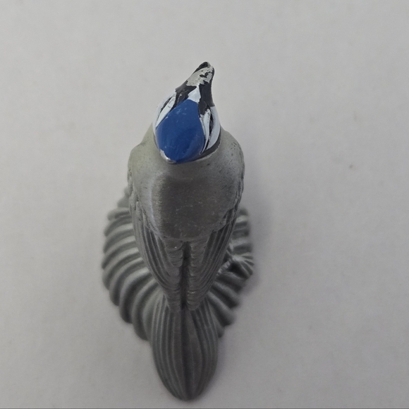 Gateway Vintage Pewter Blue Jay Figurine Small Collectible Vintage Painted Face - Picture 5 of 9